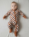 Retro Checkered Zipper