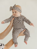 Cocoa Gingham Zipper