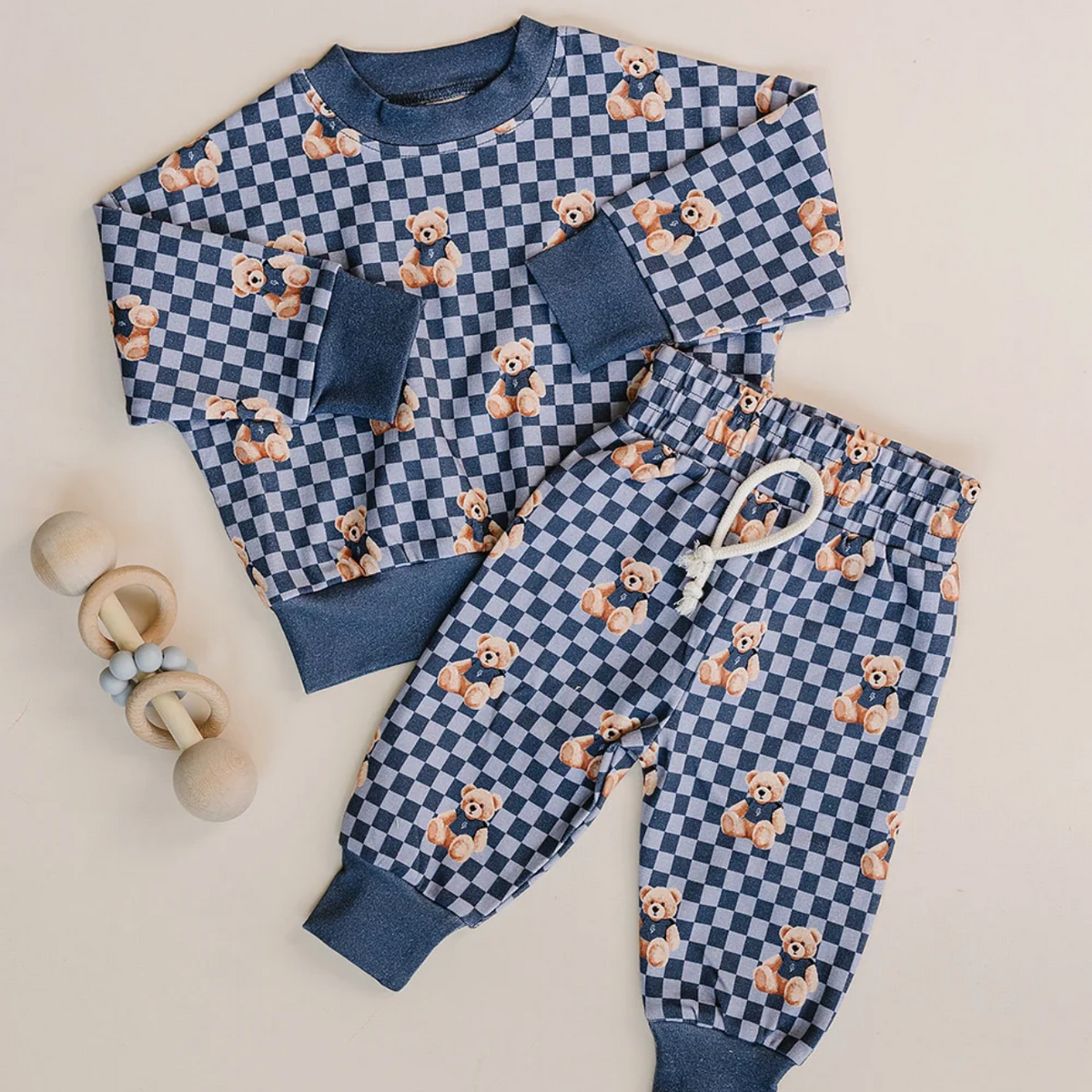 Blue Checkered Bear