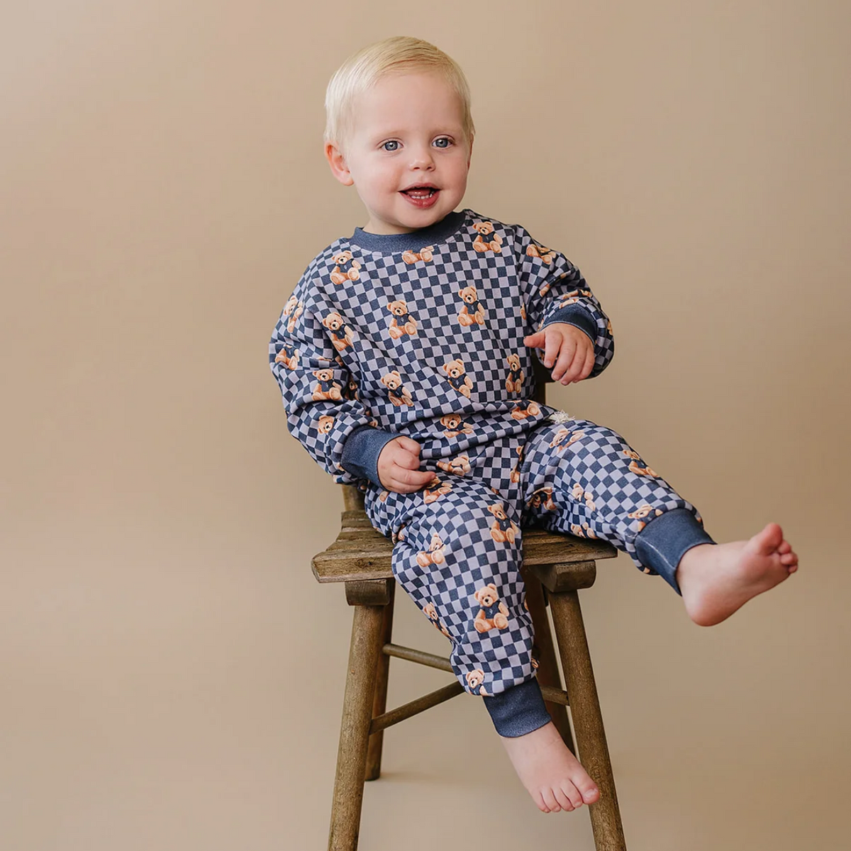 Blue Checkered Bear